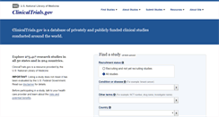 Desktop Screenshot of clinicaltrials.gov